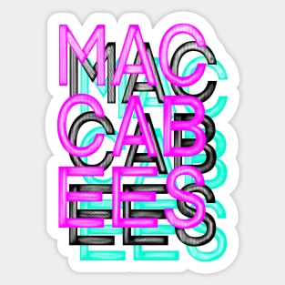 Glitchy Maccabees Logo Sticker
